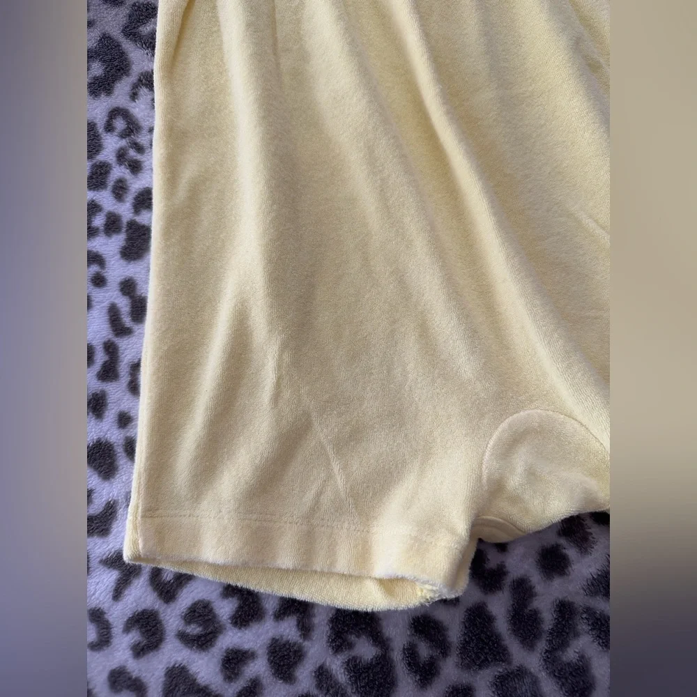Old Navy Smocked French Terry One-Piece Romper in Yellow Size 12-18 Months